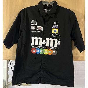 Nascar JH Design Kyle Busch M&M's Celebrating 75 Years Snap Up Shirt Size‎ Lg